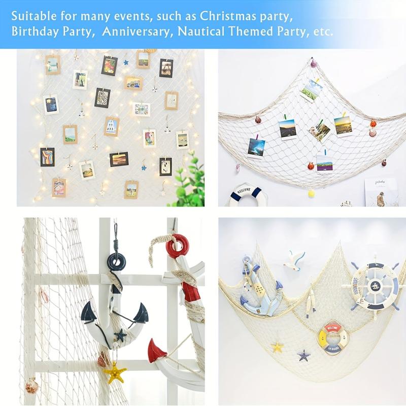 Natural Fish Net Party Decor - Pirate Party Background Props