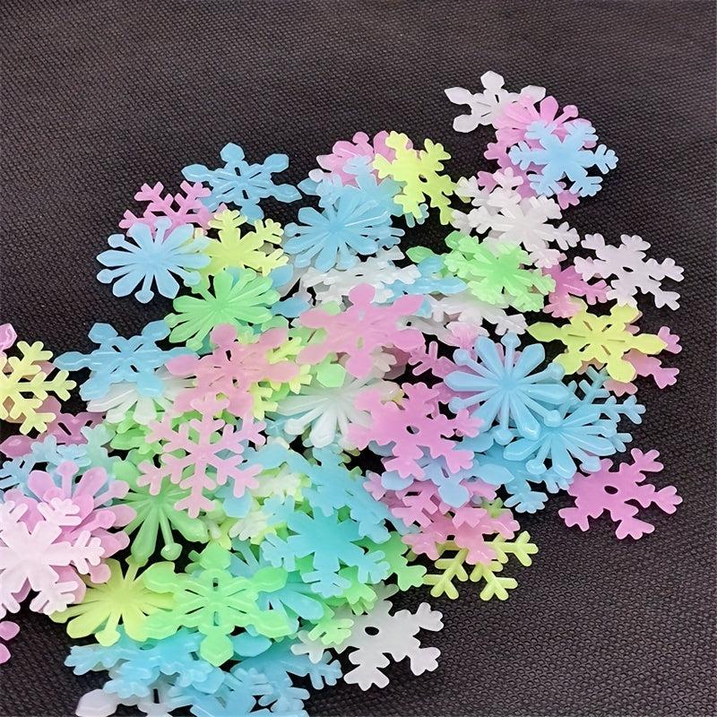 50pcs Luminescent Snowflake Wall Stickers Christmas Decoration