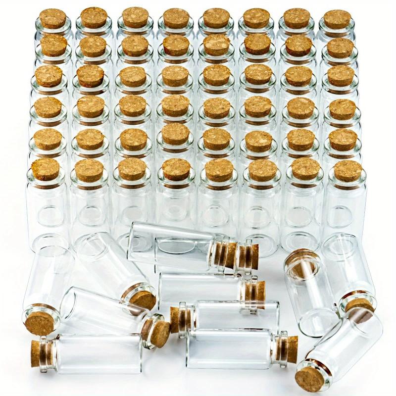 45pcs 10ml Mini Glass Bottles with Cork Stoppers for DIY Decoration