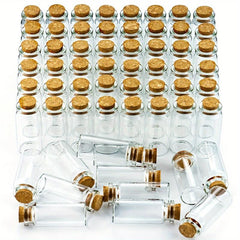 45pcs 10ml Mini Glass Bottles with Cork Stoppers for DIY Decoration