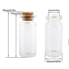 45pcs 10ml Mini Glass Bottles with Cork Stoppers for DIY Decoration