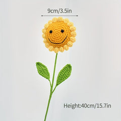 Sunflower Bouquet Crochet Flower Wedding Decor Homemade Gift