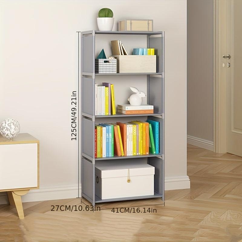 Steel Pipe Bookshelf Organizer Storage Rack For Books Files Snack Coat