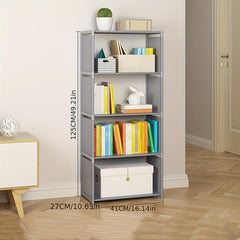 Steel Pipe Bookshelf Organizer Storage Rack For Books Files Snack Coat