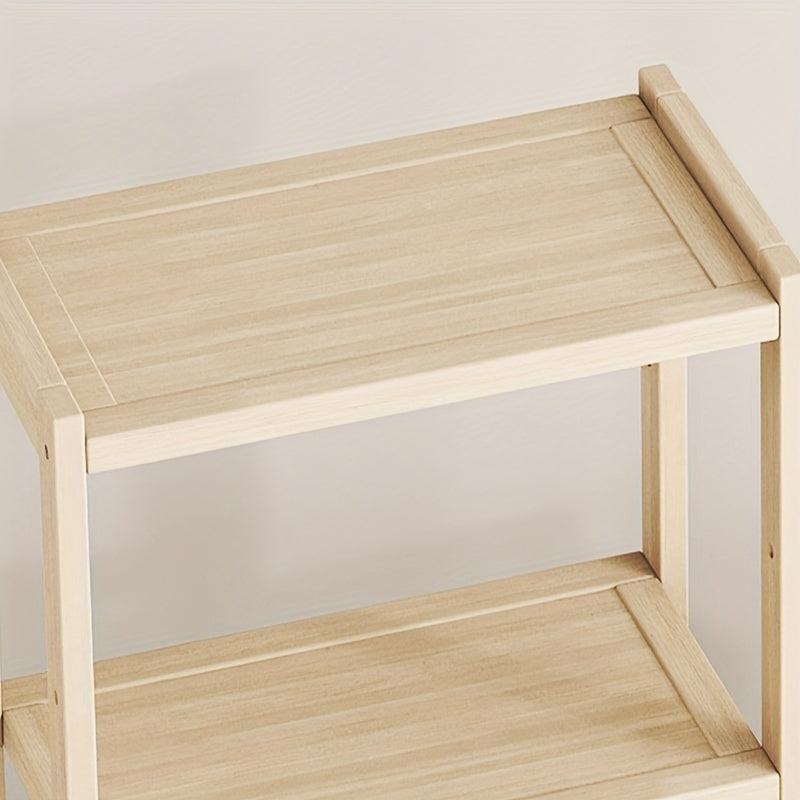 1pc Wooden Bookshelves Adjustable Height Wide Natural Bookshelves