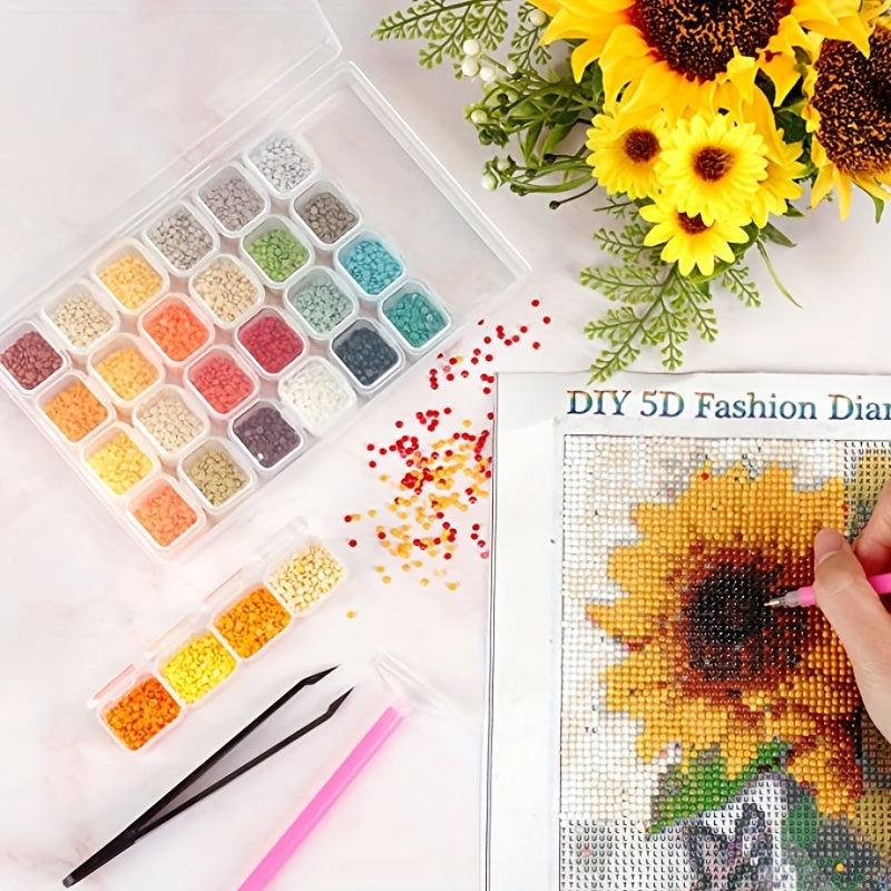 28 56 Grids Diamond Painting Tools Storage Container Clear Plastic Embroidery