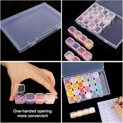 28 56 Grids Diamond Painting Tools Storage Container Clear Plastic Embroidery