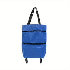 Large Capacity Collapsible Shopping Cart with Wheels Portable Grocery Bag