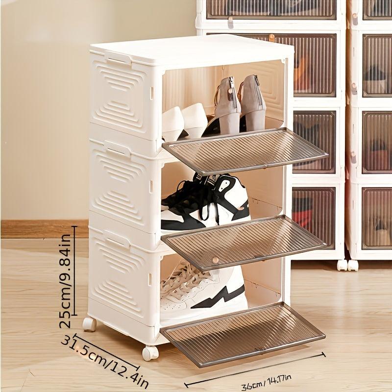 Stackable Shoe Rack Dustproof Cabinet Transparent Storage Box