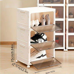 Stackable Shoe Rack Dustproof Cabinet Transparent Storage Box