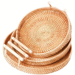 Woven Fruit Storage Baskets Stackable Storage Organizer