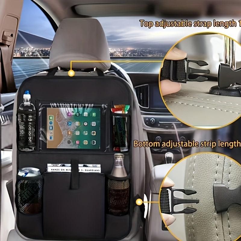Car Seatback Organizer with Cup Holder and Kick Mats