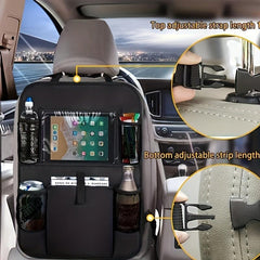 Car Seatback Organizer with Cup Holder and Kick Mats