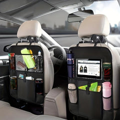 Car Seatback Organizer with Cup Holder and Kick Mats