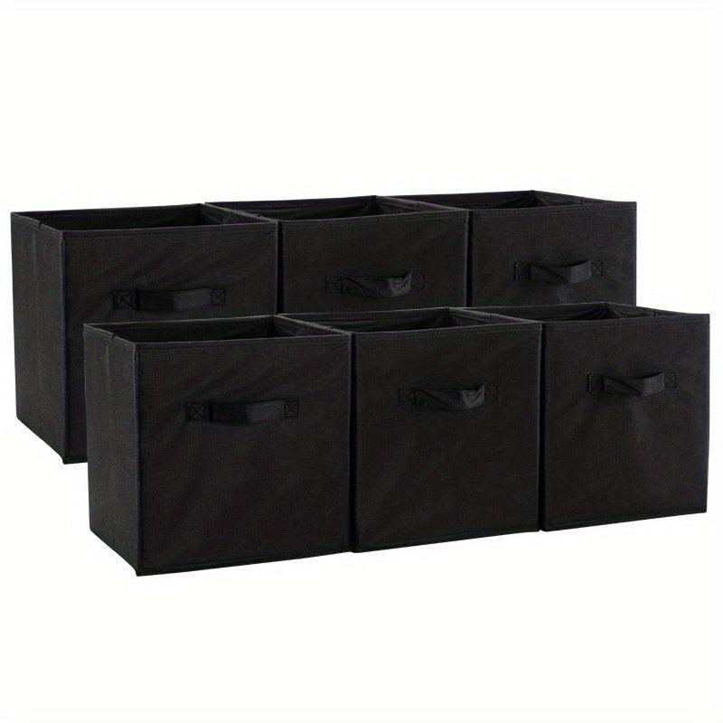 6pcs Cube Storage Bins Collapsible Fabric Storage Box Organizer