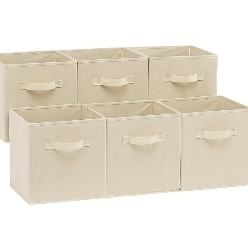 6pcs Cube Storage Bins Collapsible Fabric Storage Box Organizer