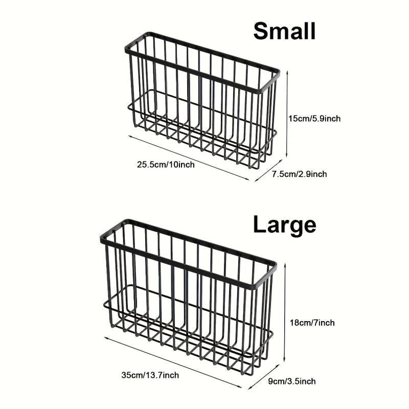 Cling Film Storage Basket Kitchen Organizer Shelf Refrigerator Side Mounted