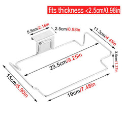 Kitchen Trash Rack Cabinet Door Garbage Bags Holder Stainless Steel