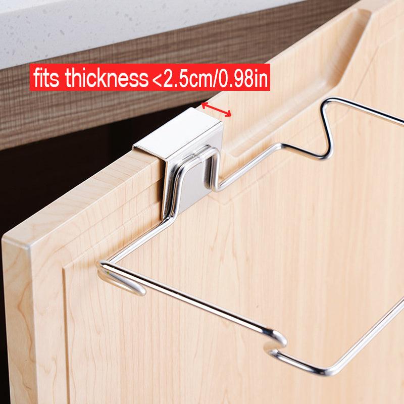 Kitchen Trash Rack Cabinet Door Garbage Bags Holder Stainless Steel