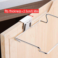 Kitchen Trash Rack Cabinet Door Garbage Bags Holder Stainless Steel