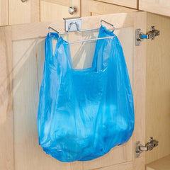 Kitchen Trash Rack Cabinet Door Garbage Bags Holder Stainless Steel
