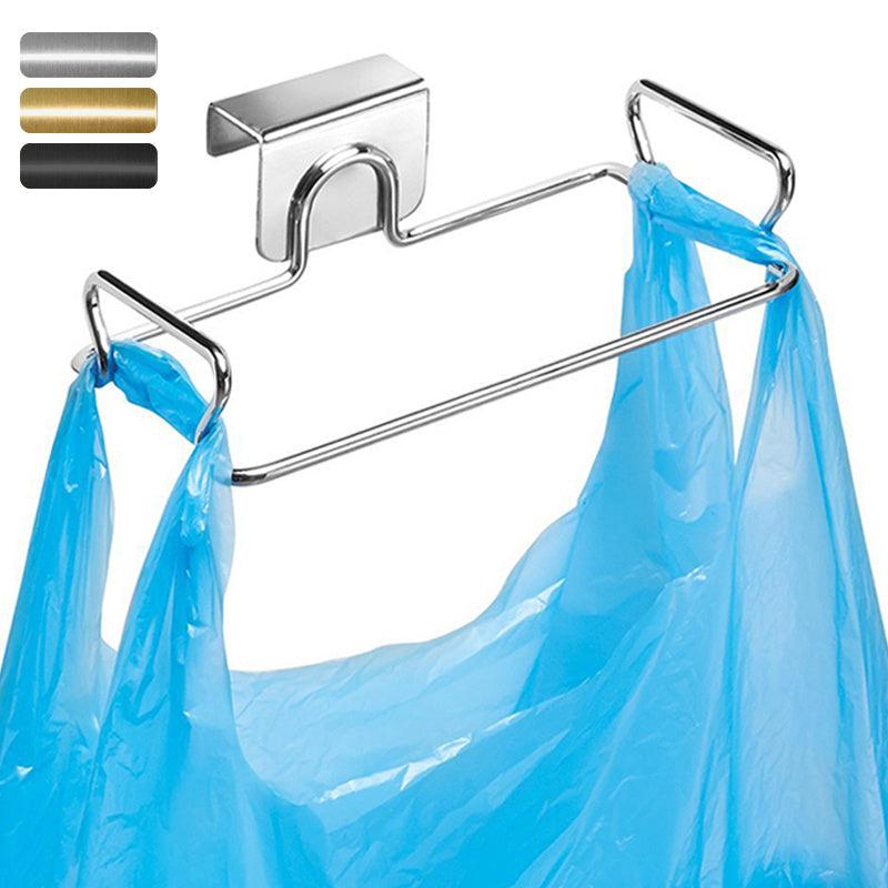 Kitchen Trash Rack Cabinet Door Garbage Bags Holder Stainless Steel