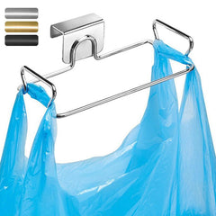 Kitchen Trash Rack Cabinet Door Garbage Bags Holder Stainless Steel
