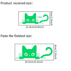 1PC Glowing Cat Switch Stickers Home Wall Decoration Self-adhesive