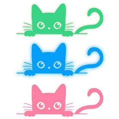 1PC Glowing Cat Switch Stickers Home Wall Decoration Self-adhesive