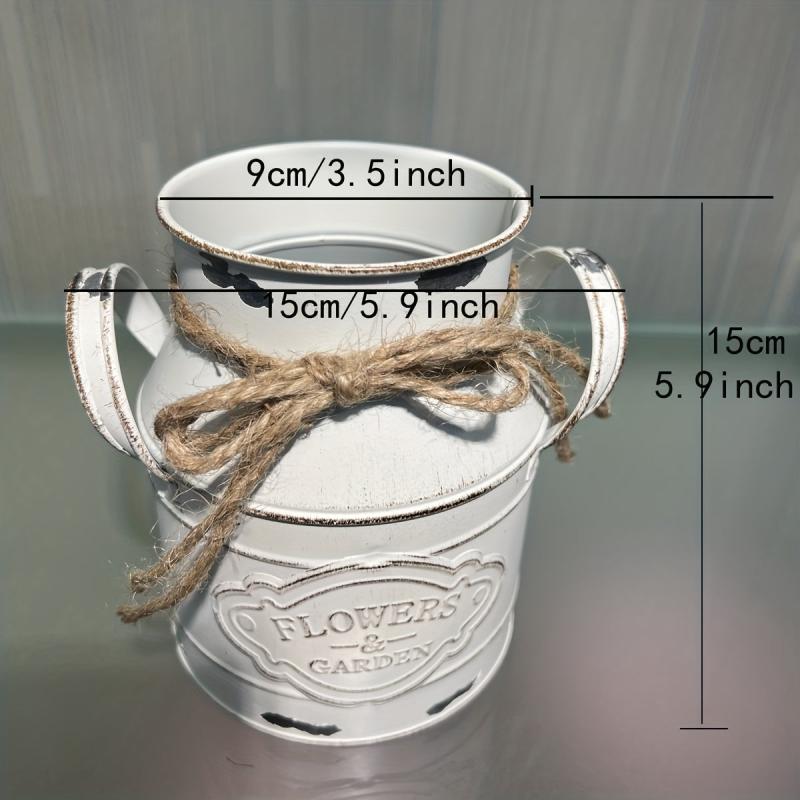 European Metal Vase Decorative Retro Old Vase Flower Arrangement Home Decor