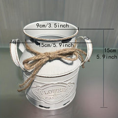European Metal Vase Decorative Retro Old Vase Flower Arrangement Home Decor