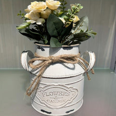 European Metal Vase Decorative Retro Old Vase Flower Arrangement Home Decor