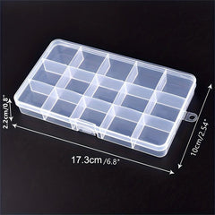 Clear Storage Box Portable Jewelry Organizer Stationery Container