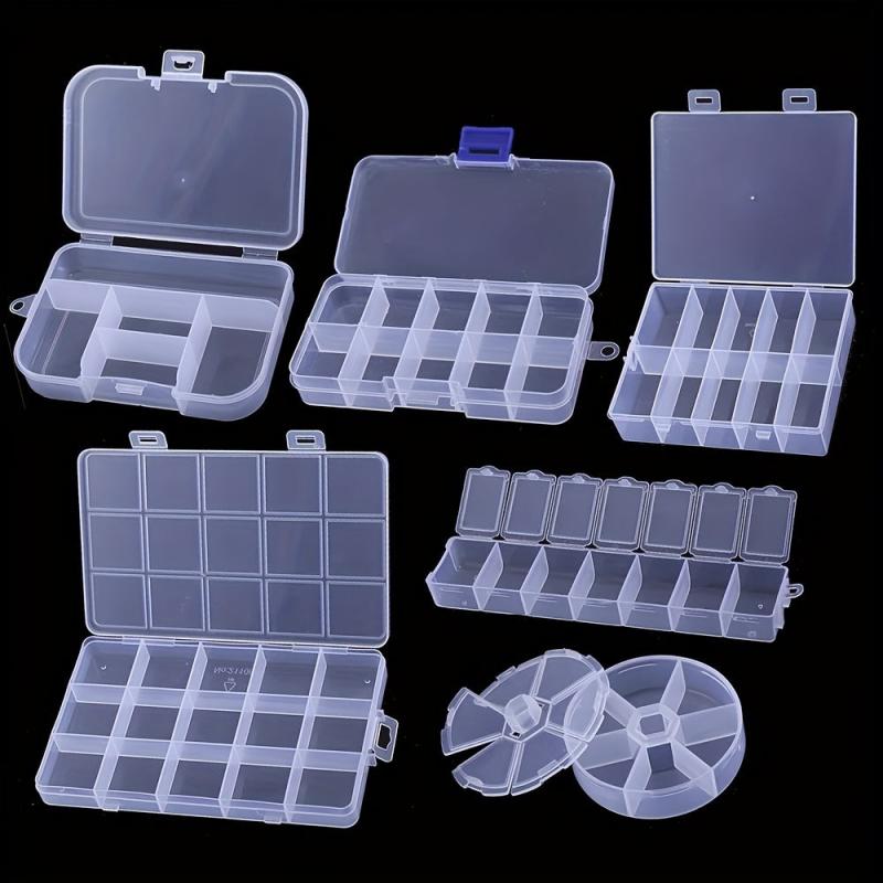 Clear Storage Box Portable Jewelry Organizer Stationery Container