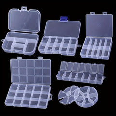 Clear Storage Box Portable Jewelry Organizer Stationery Container