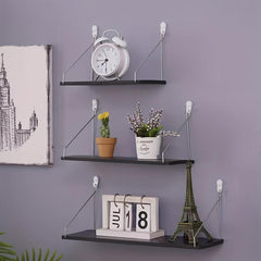 Wooden Floating Storage Shelves Set for Home Decor