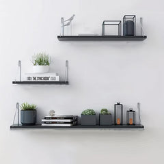 Wooden Floating Storage Shelves Set for Home Decor