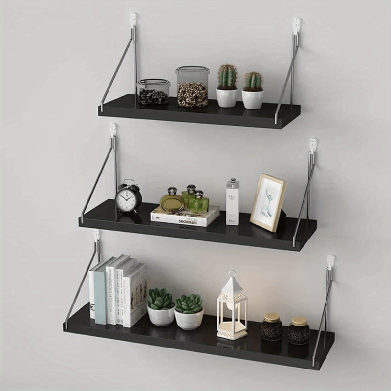 Wooden Floating Storage Shelves Set for Home Decor
