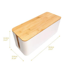 Plastic Data Cable Storage Box - Cord Power Strip Organizer