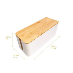 Plastic Data Cable Storage Box - Cord Power Strip Organizer