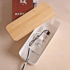 Plastic Data Cable Storage Box - Cord Power Strip Organizer