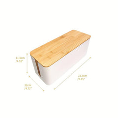 Plastic Data Cable Storage Box - Cord Power Strip Organizer