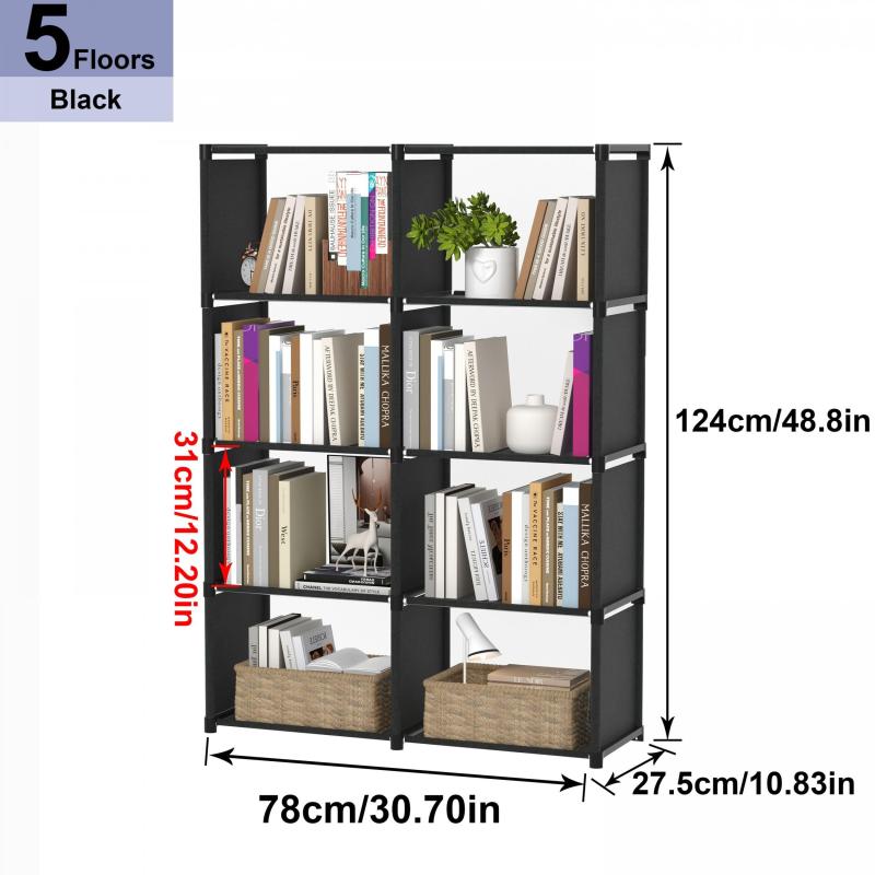 1pc Corner Bookcase Standing Bookshelf Room Decor Home Decor Space Saving