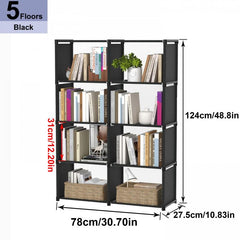 1pc Corner Bookcase Standing Bookshelf Room Decor Home Decor Space Saving
