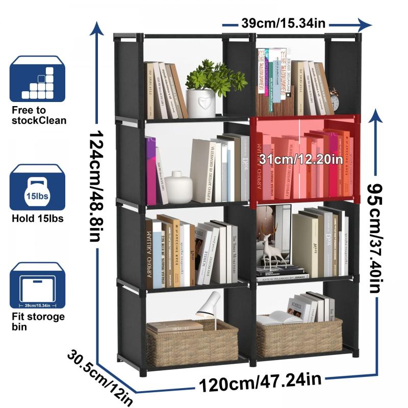 1pc Corner Bookcase Standing Bookshelf Room Decor Home Decor Space Saving