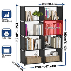 1pc Corner Bookcase Standing Bookshelf Room Decor Home Decor Space Saving