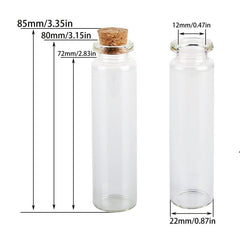40pcs Mini Glass Bottles with Cork Stoppers for DIY Wedding Decor