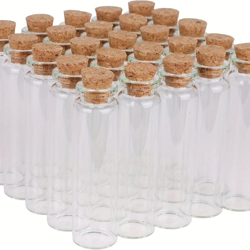 40pcs Mini Glass Bottles with Cork Stoppers for DIY Wedding Decor
