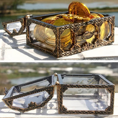 High Crystal Pirate Treasure Box Jewelry Coin Storage Chocolate Box