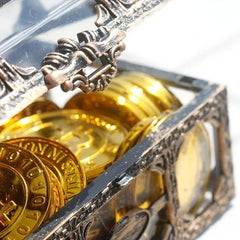 High Crystal Pirate Treasure Box Jewelry Coin Storage Chocolate Box
